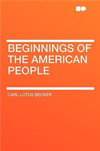 Beginnings of the American People