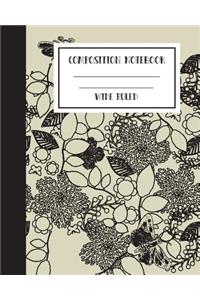 Wide ruled Composition Notebook 8