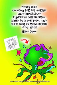 Pretty trær coloring bok for voksne lære kunststiler figurative surrealismen bruke til å dekorere, gave eller som et minnesmerke etter artist Grace Divine