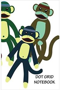 Cute Three Monkey: Dot Grid Notebook