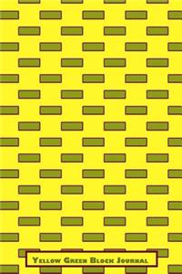 Yellow Green Block Pattern Journal