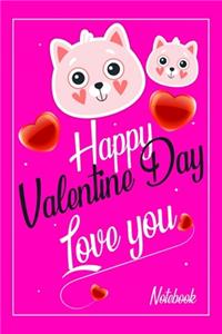 Cute Cats Valentine's Day Gift for Cat lovers Notebook journal