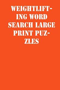 Weightlifting Word Search Large print puzzles