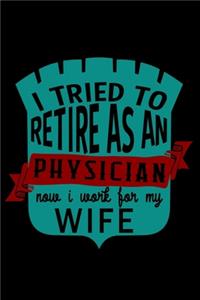 I tried to retire as a physician, now I work for my wife