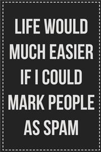Life Would Much Easier If I Could Mark People As Spam