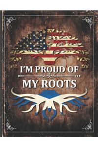 Im Proud of My Roots: Vintage Scotland and American Flag Personalized Gift for Coworker Friend 2020 Calendar Daily Weekly Monthly Planner Organizer