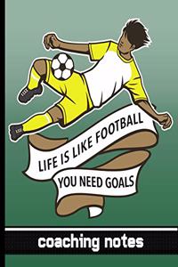 Life Is Like Football You Need Goals - Coaching Notes