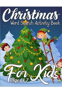 Christmas Word Search Activity Book for Kids Ages 4-7