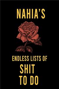 Nahia's Endless Lists of Shit to do