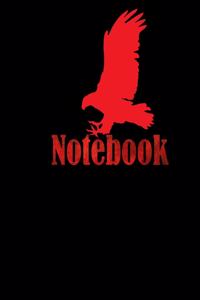 Notebook Red Eagle - Large (8.5 x 11 inches) - 120 Pages- Black Cover
