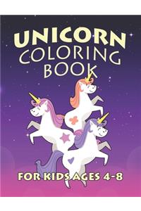 Unicorn Coloring Book for Kids Ages 4-8