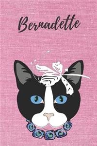 personalisiertes Notizbuch Katze / Journal / Malbuch / Tagebuch / Kritzelbuch / DIN A5 / Geschenk Bernadette