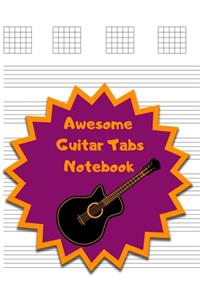 Awesome Guitar Tabs Notebook