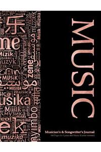 Musician's and Songwriter's Journal 160 Pages for Lyrics & Music (Guitar Version