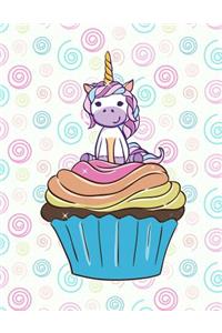 Unicorn Cupcake Whimsical Notebook