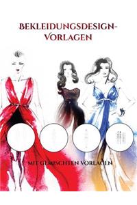 Modedesign Zeichenbuch (mit gemischten Vorlagen)