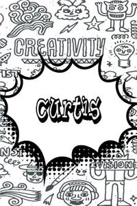 Curtis: Personalized Drawl and Write Journal, Notebook Featuring 120 Lined Pages 6x9