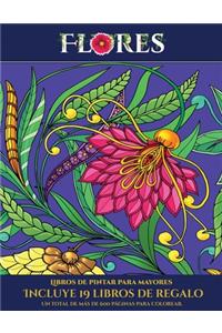 Libros de pintar para mayores (Flores)