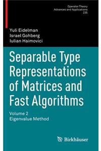 Separable Type Representations of Matrices and Fast Algorithms