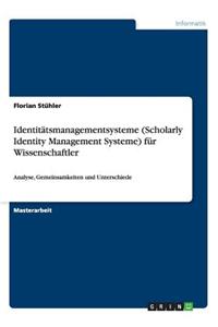 Identitätsmanagementsysteme (Scholarly Identity Management Systeme) für Wissenschaftler