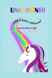 Libro de colorear de unicornio para niños de 4 a 8 age