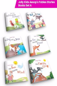 Jolly Kids Aesop's Fables Stories Books Set A for Kids Ages 3-8 Years| Set of 6| Bedtime Moral Stories [Paperback] Jolly Kids