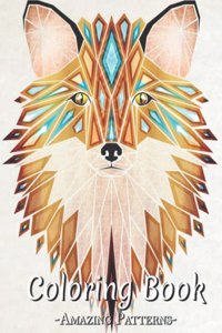 Adult Coloring Book, Stress Relieving Mandala Style Patterns, Adult Coloring And Illustrations For Relaxation, Halloween, Christmas, Animal ( wild-fox Coloring Books )