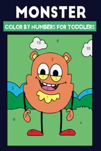 monster color by numbers for Toddlers