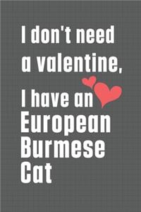 I don't need a valentine, I have a European Burmese Cat