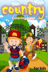 country coloring book for kids