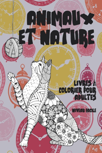 Livres à colorier pour adultes - Niveau facile - Animaux et nature