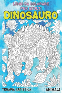 Libro da colorare per adulti - Terapia artistica - Animali - Dinosauro