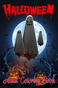 Halloween adult coloring book