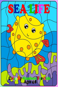 Sea Life Color By Numbers For Kids