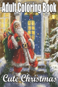 Adult Coloring Book Cute Christmas