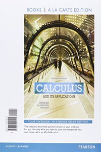 Calculus and Its Applications, Books a la Carte Edition