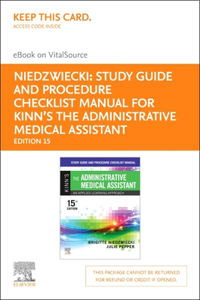 Study Guide and Procedure Checklist Manual for Kinn's the Administrative Medical Assistant - Elsevier E-Book on Vitalsource (Retail Access Card)