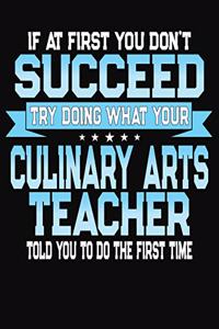 If At First You Dont Don't Succeed Try Doing What Your Culinary Arts Teacher Told You To Do The First Time