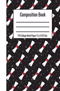 Composition Book 110 College Ruled Pages 7.5 x 9.25 Size