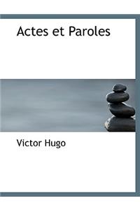 Actes Et Paroles