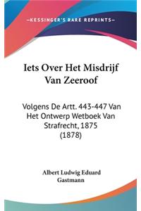 Iets Over Het Misdrijf Van Zeeroof