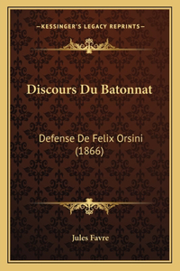 Discours Du Batonnat