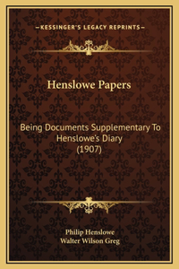 Henslowe Papers