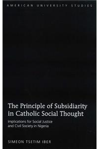 Principle of Subsidiarity in Catholic Social Thought