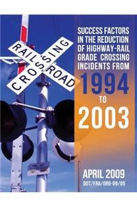 Success Factors in the Reduction of Highway-Rail Grade Crossing Incidents from 1994 to 2003