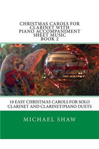 Christmas Carols For Clarinet With Piano Accompaniment Sheet Music Book 2