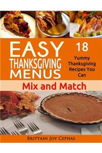 Easy Thanksgiving Menus
