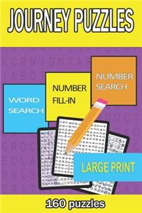 Word Search, Number Search and Number fill-in puzzles