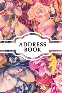 Address Book: Vintage Flower Small Address Book & Birthdays for Contact (6x9 Inches)