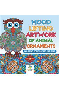 Mood Lifting Artwork of Animal Ornaments Coloring Book Nature for Kids